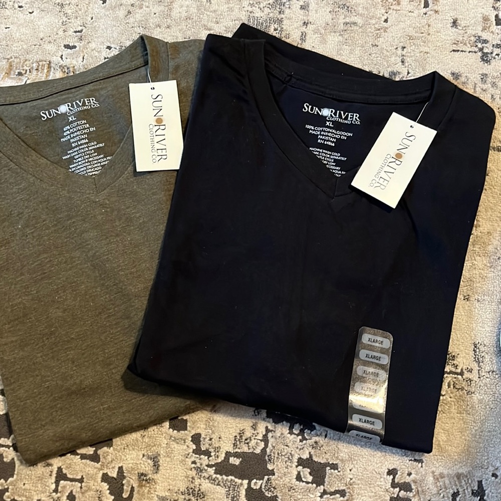 Lot of 2 Sun River Short Sleeve T-Shirts Size XL